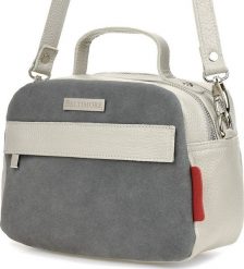 Beltimore Beżowa torebka damska skórzana kuferek 2komory Beltimore S80. Brązowe torebki do ręki damskie Beltimore, bez wzorów, bez dodatków. Za 252.99 zł.