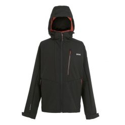 Męska Kurtka Soft Shell Hewitts X Colour Block. Czarne kurtki męskie Regatta, m, bez wzorów, sportowe, bez kaptura. Za 164.99 zł.