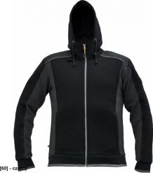 CERVA DAYBORO - męska bluza, kaptur, odblaskowe elementy, 55% bawełna, 45% poliester - czarny M. Czarne bluzy męskie CERVA, m, bez wzorów, z bawełny, bez kaptura. Za 184.85 zł.