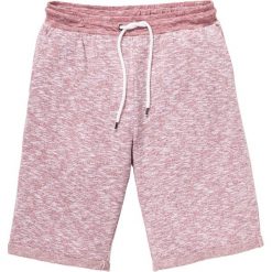 Bermudy dresowe melanż bonprix czerwony melanż. Czerwone szorty męskie bonprix, melanż, z dresówki. Za 32.99 zł.