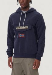 Bluza Mężczyzna NAPAPIJRI BURGEE WINT 4. Niebieskie bluzy męskie Napapijri, m, bez wzorów, z bawełny, z kapturem. Za 479.45 zł.