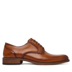 Półbuty Clarks. Brązowe eleganckie półbuty Clarks, wizytowe, bez zapięcia. Za 519.99 zł.