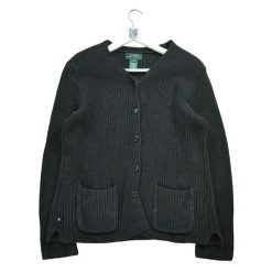 Second life - Damski sweter jedwabny - Stan bardzo dobry. Czarne kardigany damskie Ralph Lauren, m, bez wzorów, z jedwabiu, eleganckie. Za 85.16 zł.