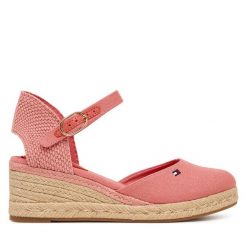 Espadryle Tommy Hilfiger. Pomarańczowe sandały damskie Tommy Hilfiger, bez wzorów, bez obcasa, bez zapięcia. Za 409.99 zł.