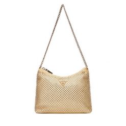 Torebka Guess. Żółte torebki do ręki damskie Guess, z aplikacjami, wizytowe, bez dodatków. Za 489.99 zł.