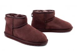 Emu Australia W10937 Stinger Micro chocolate fondant, botki damskie. Brązowe botki damskie Emu Australia, ze skóry, bez obcasa, bez zapięcia. Za 552.42 zł.