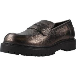 Buty GEOX D16QDB 000CR Srebrny. Szare obuwie sportowe damskie Geox, bez wzorów, ze skóry, na fitness i siłownię. Za 294.99 zł.