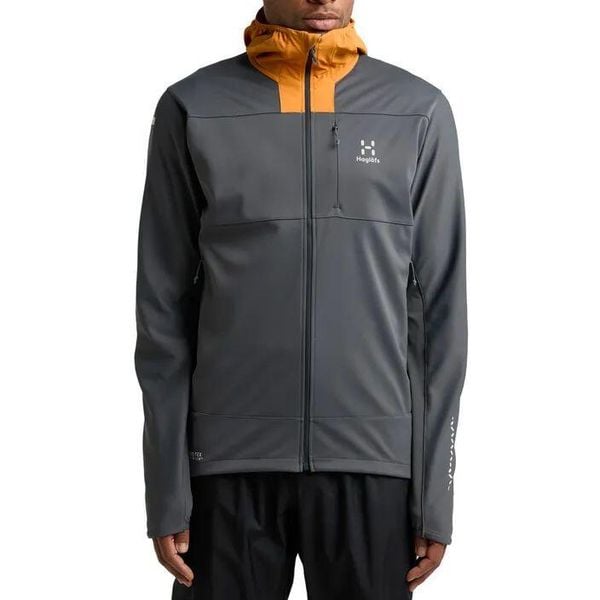 Kurtka trekkingowa męska Haglöfs L.I.M Hybrid Softshell. Szare kurtki męskie Haglöfs, l, bez wzorów, z softshellu, sportowe, bez kaptura. Za 649.99 zł.
