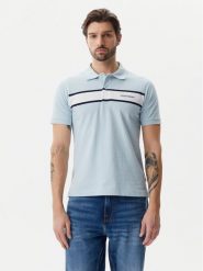 Guess Jeans Polo M5GP29 KCJV1 Błękitny Regular Fit. Niebieskie koszulki polo męskie Guess Jeans, l, z aplikacjami, z bawełny, bez ramiączek. Za 159.99 zł.