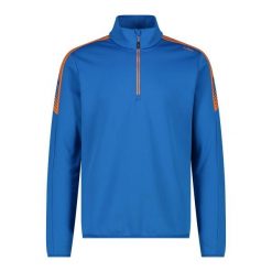 Golf męski techniczny CMP 34E4117. Niebieskie bluzy męskie CMP, l, bez wzorów, bez kaptura. Za 306.50 zł.