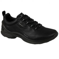 Buty do chodzenia damskie Ecco Biom Fjuel. Czarne obuwie sportowe damskie ecco, bez wzorów, z gumy, trekkingowe. Za 704.00 zł.