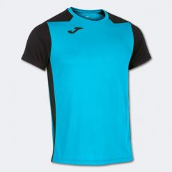 Koszulka do biegania męska Joma Record II. Niebieskie koszulki sportowe męskie Joma, m, bez wzorów, bez kołnierzyka, bez ramiączek, do biegania. Za 59.99 zł.