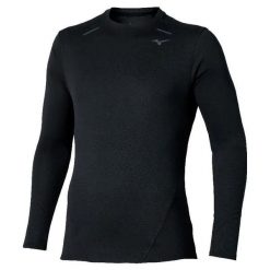 Koszulka termoaktywna Mizuno Thermal Charge. Czarne koszulki sportowe męskie Mizuno, xl, bez wzorów, z materiału, bez kołnierzyka, bez ramiączek, do biegania. Za 314.00 zł.