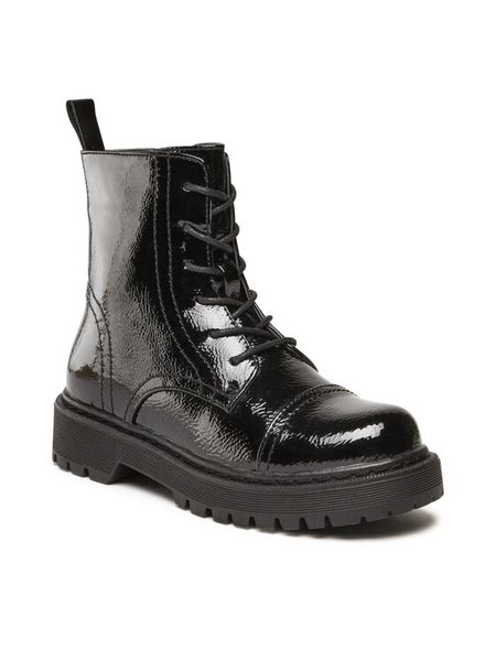 DeeZee Trapery CS5587-01 Czarny. Czarne buty zimowe dziewczęce DeeZee, bez wzorów, ze skóry, bez zapięcia. Za 149.99 zł.
