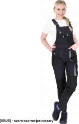 R.E.I.S. OX-FIO-B - Spodnie ochronne ogrodniczki FIO, damskie - szaro-czarno-jasnoszary 38. Brązowe spodnie sportowe damskie R.E.I.S., s, bez wzorów. Za 84.40 zł.