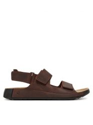 ECCO Sandały Cozmo 50094402667 Brązowy. Brązowe sandały męskie ecco, z nubiku, bez zapięcia. Za 379.99 zł.