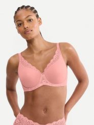 Triumph Biustonosz z fiszbiną Amourette 10210670 Różowy. Czerwone biustonosze Triumph, bez wzorów, z syntetyku. Za 189.99 zł.