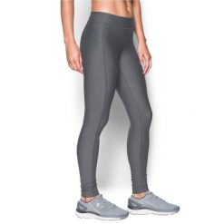 Legginsy treningowe damskie Under Armour HeatGear. Szare legginsy sportowe damskie Under Armour, bez wzorów, z elastanu, do biegania. Za 215.05 zł.