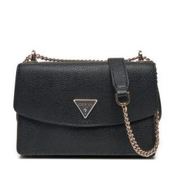 Torebka Guess. Czarne listonoszki damskie Guess, z aplikacjami, bez dodatków. Za 309.99 zł.