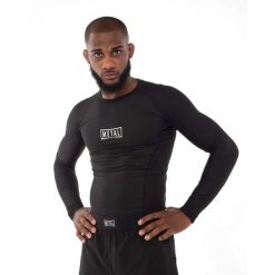 Long sleeve rashguard Metal Boxe Performance. Czarne bluzki z długim rękawem męskie METAL BOXE, m, bez wzorów, ze skóry, bez kołnierzyka. Za 260.00 zł.