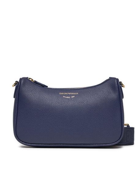 Emporio Armani Torebka EW000539 AF12036 MB051 Granatowy. Niebieskie listonoszki damskie Emporio Armani, bez wzorów, ze skóry, bez dodatków. Za 619.99 zł.