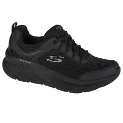 Buty sportowe Sneakersy damskie, Skechers D'Lux Walker-Infinite Motion. Czarne obuwie sportowe damskie Skechers, bez wzorów, z materiału, trekkingowe. Za 359.99 zł.