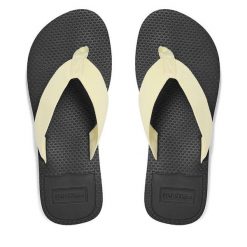 Japonki Hunter. Żółte klapki damskie Hunter, bez wzorów, bez obcasa. Za 79.99 zł.