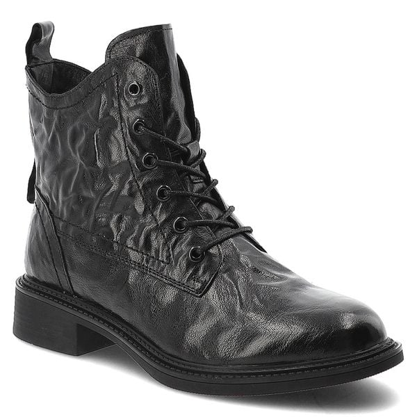 Czarne Botki Artiker Modne Obuwie Damskie. Czarne kozaki damskie Artiker, ze skóry, bez obcasa, na obcasie. Za 263.99 zł.