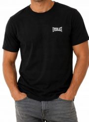 Koszulka Męska Everlast T-Shirt Sportowa Bawełniana. Czarne koszulki sportowe męskie Everlast, l, bez wzorów, z bawełny, sportowe, bez kołnierzyka. Za 69.00 zł.