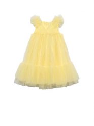 Abel & Lula Sukienka elegancka 5039 Żółty Regular Fit. Żółte sukienki dla dziewczynek Abel & Lula, bez wzorów, z syntetyku, eleganckie, bez ramiączek. Za 369.99 zł.