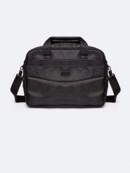 Torba na laptopa czarna KK574049 906. Czarne torby na laptopa damskie Big Star, bez wzorów, z materiału. W wyprzedaży za 179.99 zł.
