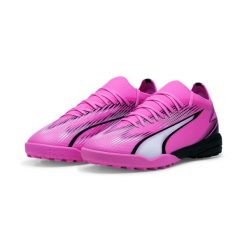 Buty piłkarskie męskie Puma Ultra Match Tt. Białe buty sportowe męskie Puma, z materiału, bez zapięcia, do piłki nożnej. Za 219.09 zł.