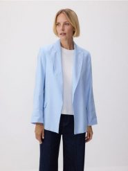 Marynarka z modalem - jasnoniebieski. Niebieskie żakiety damskie Reserved, l, bez wzorów, z tkaniny. W wyprzedaży za 109.99 zł.