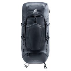 Plecak trekkingowy damski Deuter Aircontact Lite 35 + 10 SL - black/graphite. Czarne plecaki damskie Deuter, bez wzorów, z materiału, klasyczne. Za 768.89 zł.