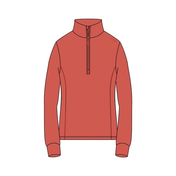 Golf damska turystyczne CMP 3G27836. Czerwone swetry damskie CMP, l, bez wzorów, sportowe, bez kołnierzyka, bez ramiączek, bez kaptura. Za 119.99 zł.