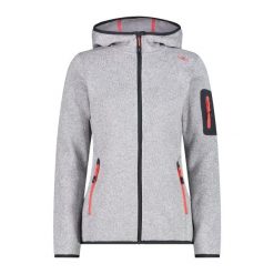 Polar z kapturem dla kobiet CMP. Czerwone bluzy sportowe damskie CMP, bez wzorów, z polaru, z kapturem, narciarskie. Za 330.50 zł.