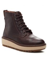 Clarks Botki Orianna W Lace 261747994 Brązowy. Brązowe botki damskie Clarks, ze skóry, bez obcasa, na płaskiej podeszwie, bez zapięcia. Za 919.99 zł.