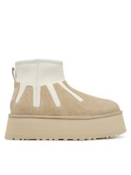 Ugg Śniegowce W Classic Mini Dipper Sunwave 1167591 Beżowy. Brązowe śniegowce i trapery damskie UGG, ze skóry. Za 879.99 zł.
