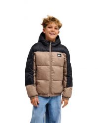 Kurtka puchowa dla Chłopcy COLD DAYS Brązowy. Brązowe kurtki i płaszcze dla chłopców Quiksilver, bez wzorów, z materiału, z kapturem. Za 339.99 zł.