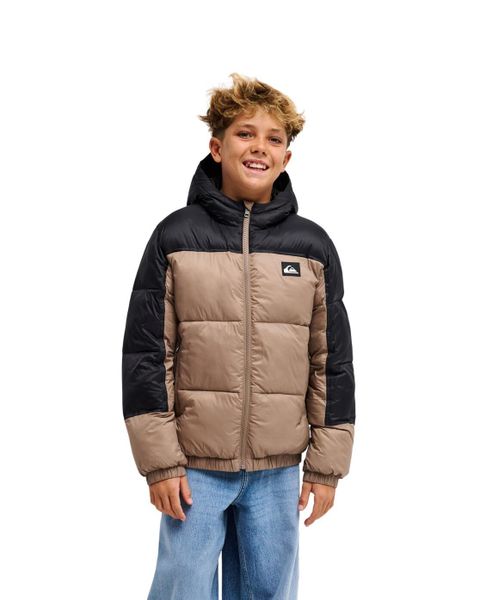 Kurtka puchowa dla Chłopcy COLD DAYS Brązowy. Brązowe kurtki i płaszcze dla chłopców Quiksilver, bez wzorów, z materiału, z kapturem. Za 339.99 zł.