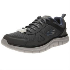 Buty sportowe Sneakersy męskie, Skechers Track-Scloric. Szare buty sportowe męskie Skechers, z materiału, bez zapięcia, do biegania. Za 229.99 zł.