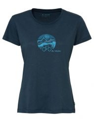 Koszulka damska rowerowa V. Niebieskie koszulki sportowe damskie Vaude, s, bez wzorów, z bawełny, bez kołnierzyka, bez ramiączek, na fitness i siłownię. Za 189.00 zł.
