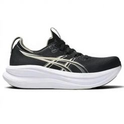 Buty do biegania damskie Asics Gel Nimbus 28. Czarne obuwie sportowe damskie Asics, bez wzorów, z materiału, do biegania. Za 894.00 zł.