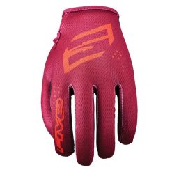 Rękawiczki dziecięce XR-RIDE - CZERWONE (czerwone) - S/03. Czerwone rękawiczki dziecięce FIVE GLOVES, bez wzorów, ze skóry. Za 87.00 zł.