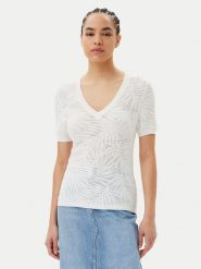 Morgan Sweter 251-MPALM Biały Regular Fit. Białe swetry damskie Morgan, s, bez wzorów, z syntetyku, bez kołnierzyka, bez ramiączek, bez kaptura. Za 189.99 zł.