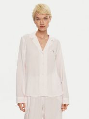 Tommy Hilfiger Koszulka piżamowa UW0UW05635 Różowy Loose Fit. Czerwone piżamy damskie Tommy Hilfiger, s, bez wzorów, z wiskozy, bez ramiączek. Za 149.99 zł.