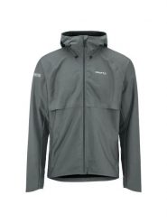 Craft PRO Hydro Jacket 3 M wodoodporna i oddychająca kurtka biegowa. Szare kurtki sportowe męskie Craft, l, bez wzorów, do biegania. Za 903.05 zł.