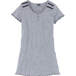 Koszula nocna bonprix szary melanż - czarny. Czarne koszule nocne damskie bonprix, melanż. Za 34.99 zł.