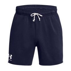 Szorty Under Armour Rival Terry. Niebieskie buty sportowe męskie Under Armour, bez wzorów, na fitness i siłownię. Za 205.40 zł.