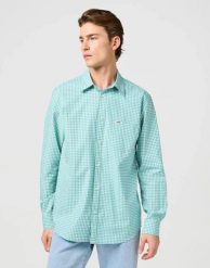 MESKA KOSZULA WRANGLER 1 PKT SHIRT LATIGO BAY 112362766. Koszule męskie Wrangler, xxl, bez wzorów, bez kołnierzyka, bez ramiączek. Za 149.99 zł.